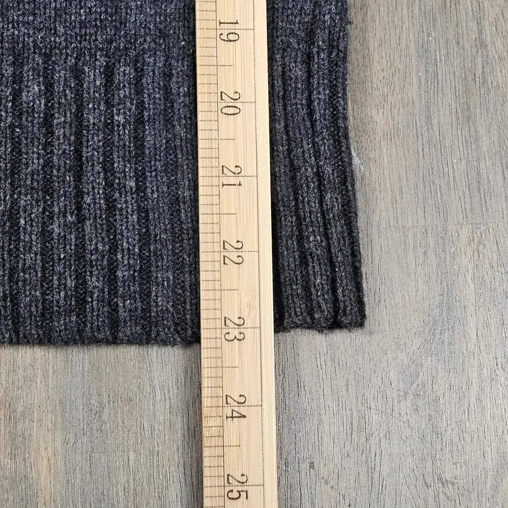 American Eagle Outfitters Womens M Shawl Collar Sweater Gray Cotton‎ Blend Knit